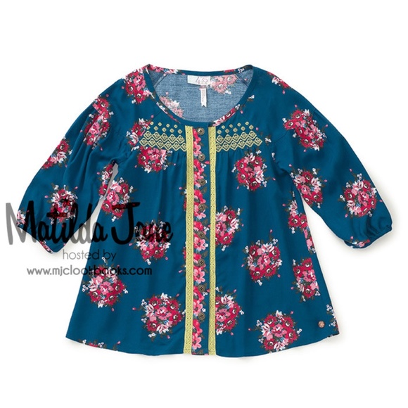 EUC Matilda Jane Size 10 Blocking Day Top 435 Line